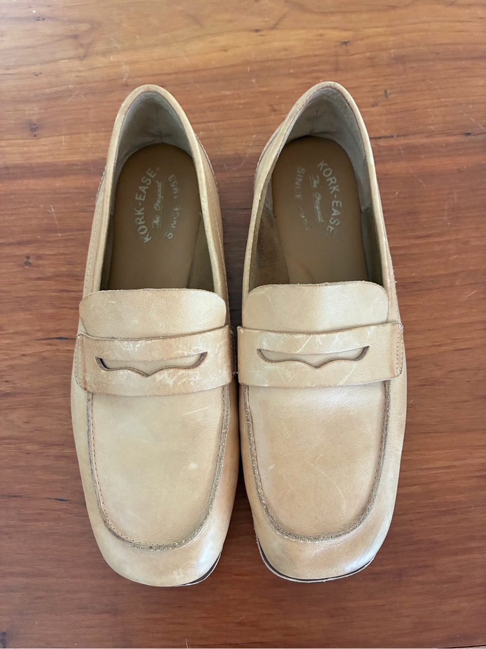 Kork-Ease Natural Beige Leather Pisa Loafers